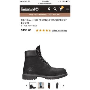 Timberland Size 12 Black Nubuck boots